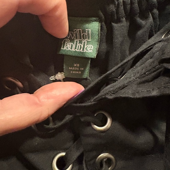 🔥2/$10 3/$12 Wild Fable Black Lace-Up dress - Picture 3 of 6